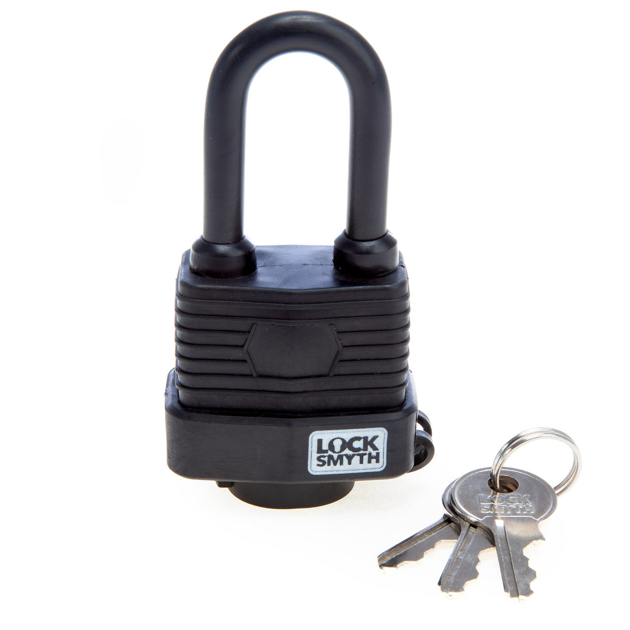 Locksmyth Long Steel Shackle Weatherproof Padlock 40mm Brass Body L2200018