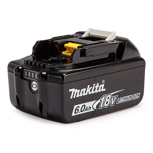 Makita 18V LXT 6.0Ah Li-ion Battery Level Indicator & 55 Min Charge BL1860B