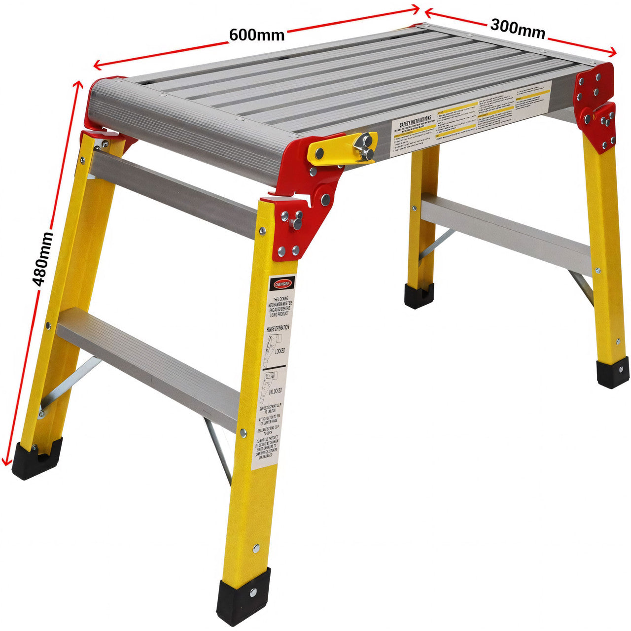 Excel 6491 Fibreglass Folding Platform Workbench 600 × 300mm (Pack of 2)