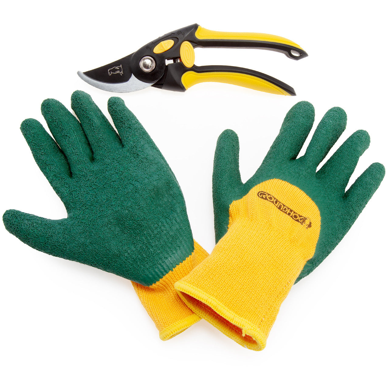 Groundhog G1300064 Bypass Secateurs 8"/200MM & Glove Set