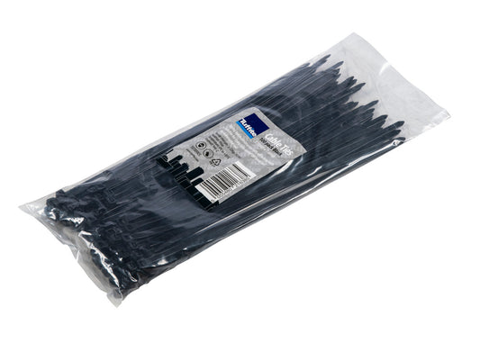 XTrade T0700005 Black Cable Ties 370MM x 7.6MM (100 Pack)