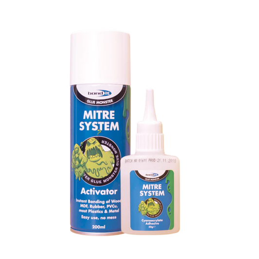 Bond It Mitre Kit - Gap-Filling Adhesive & Accelerator (Box of 12)