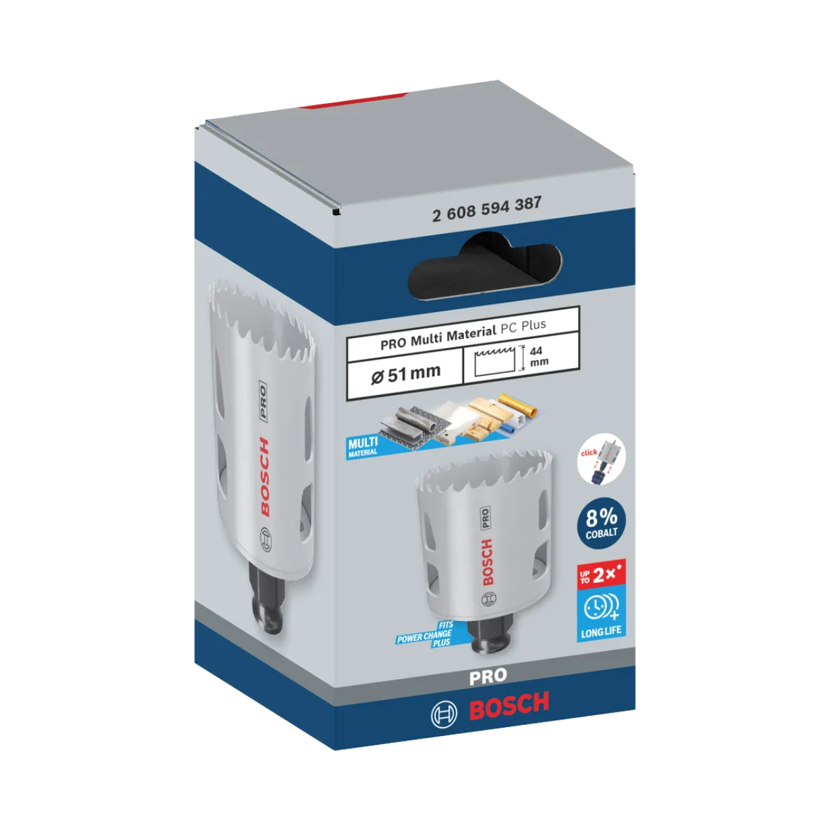 Bosch 2608594387 PRO Multi Material Power Change Plus Hole Saw 51mm
