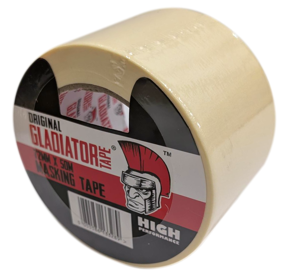 Gladiator General Purpose Masking Tape 72mm x 50m (Natural) - Box of 16