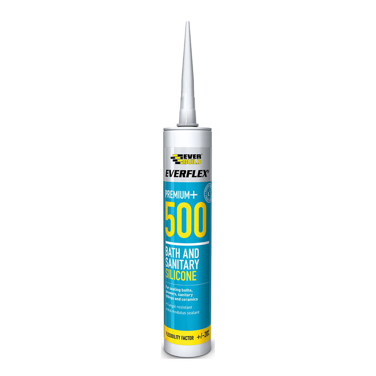 Everbuild Everflex 500 Bath & Sanitary Silicone 295ml (Clear) - Box of 25