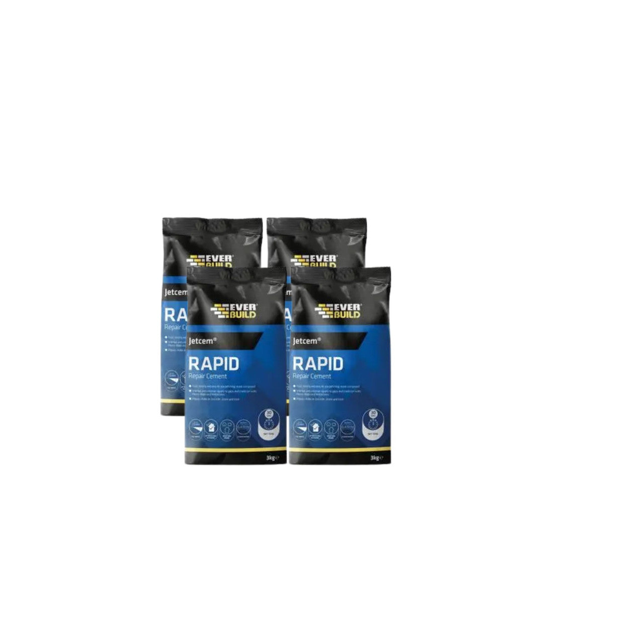 Everbuild JETCEM Rapid 3kg (Grey) - Box of 4