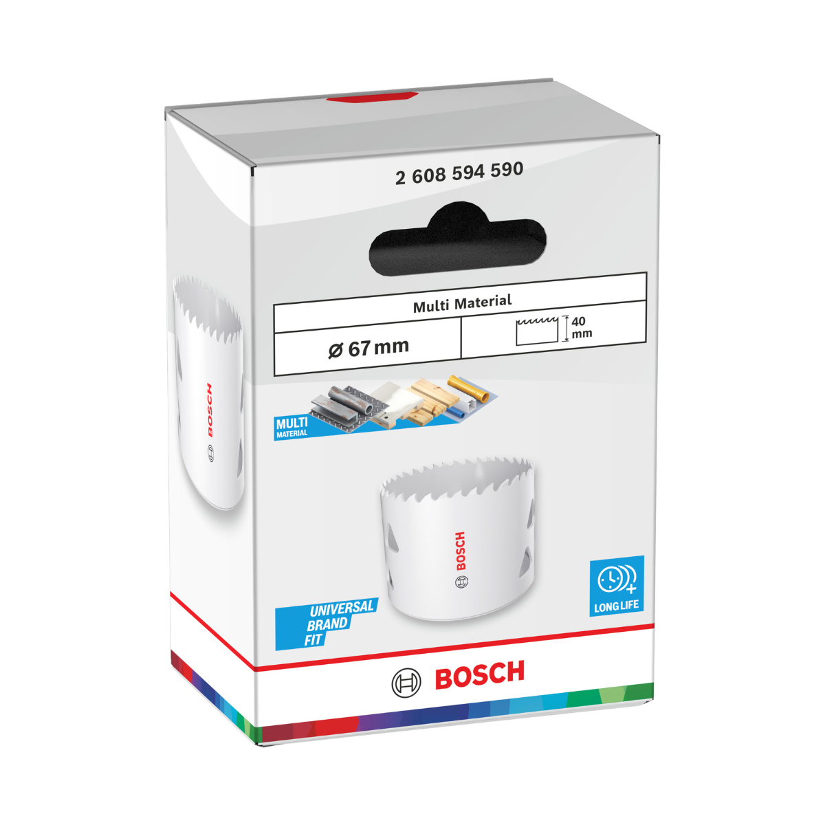 Bosch 2608594590 Multi Material Threaded Hole Saw 67 x 40mm (Replaces 2608580428)
