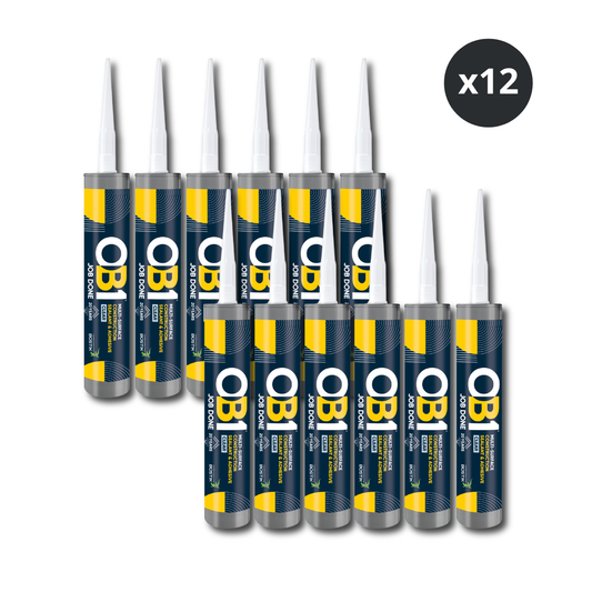 OB1 Multi-Surface Construction Sealant & Adhesive 290ml (Clear) - Box of 12