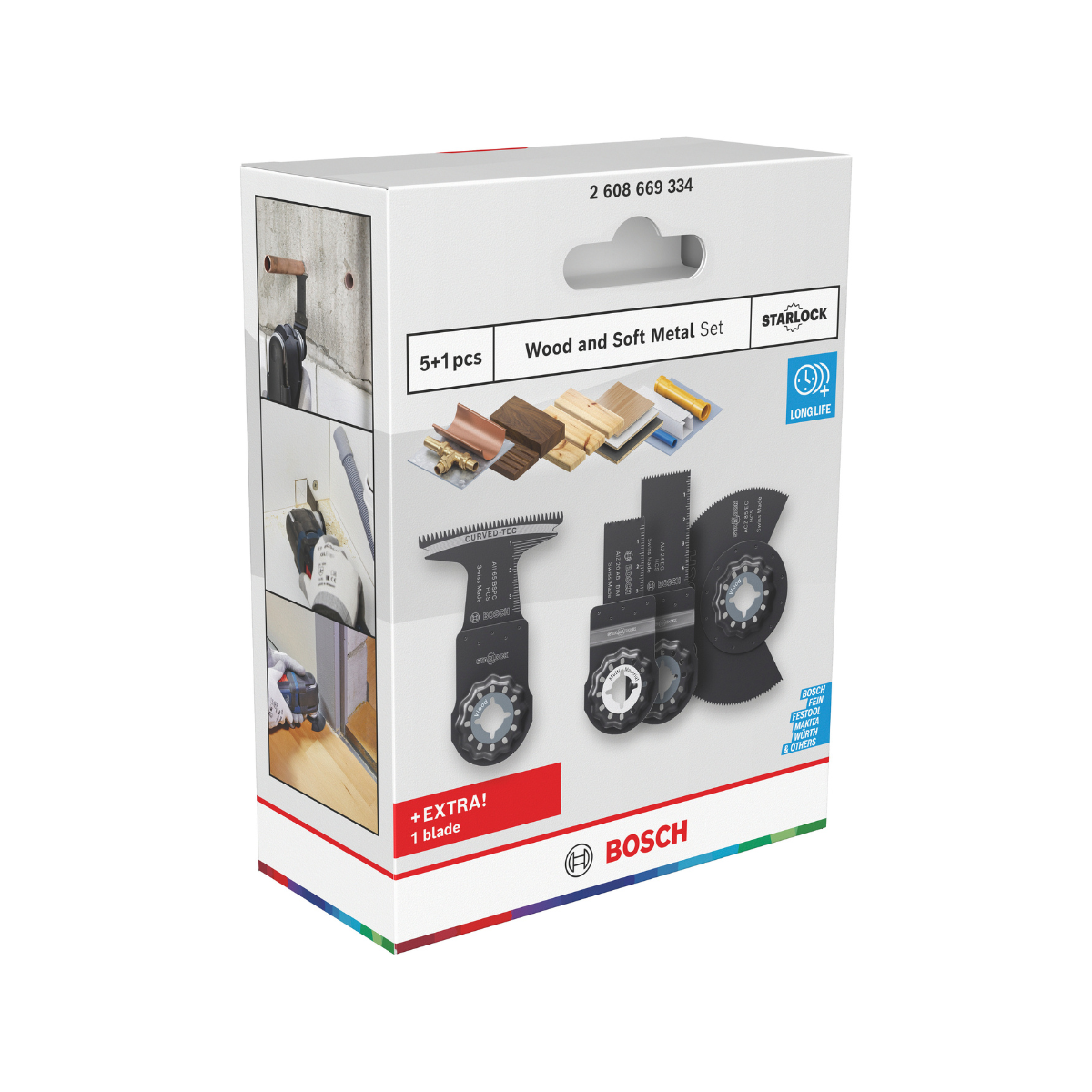Bosch 2608669334 Multi Tool Blade Set for Wood & Soft Metal (6 Piece)