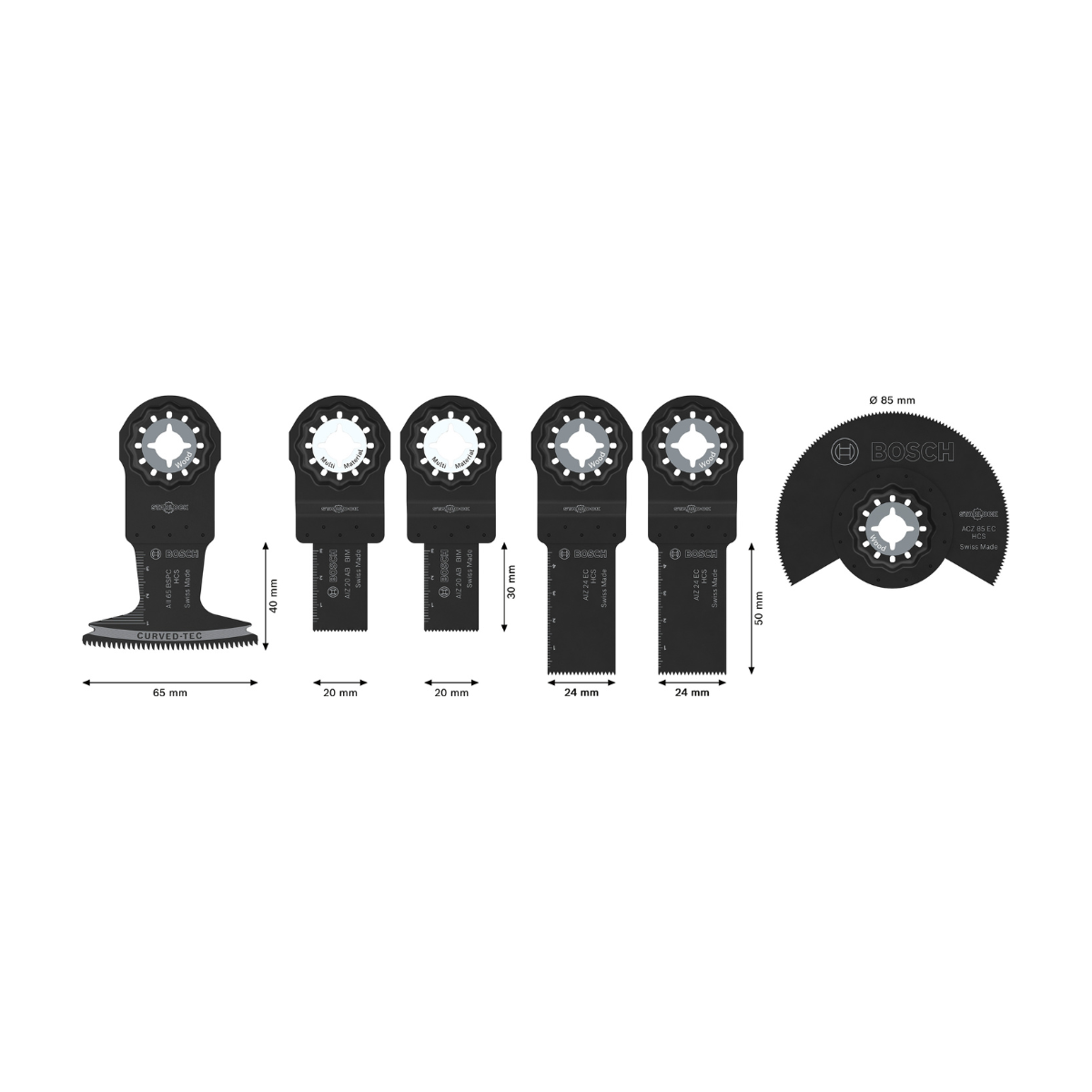 Bosch 2608669334 Multi Tool Blade Set for Wood & Soft Metal (6 Piece)