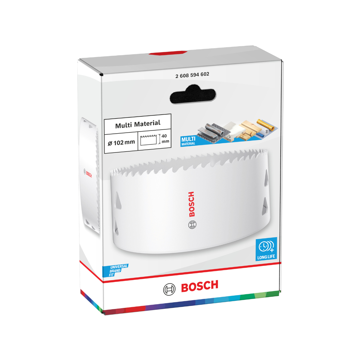 Bosch 2608594602 Multi Material Threaded Hole Saw 102 x 40mm (Replaces 2608580440)