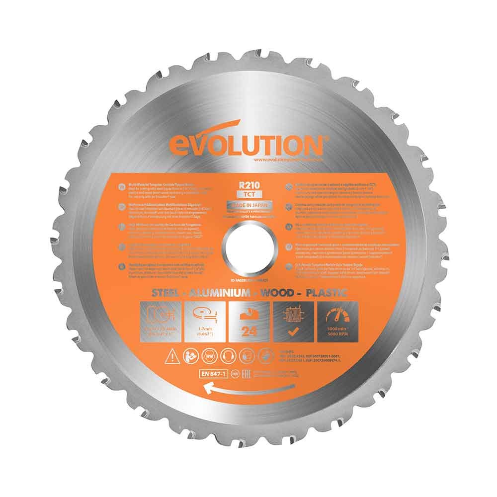 Evolution R210TCT-24MS Multi-Material Blade 210mm x 24T
