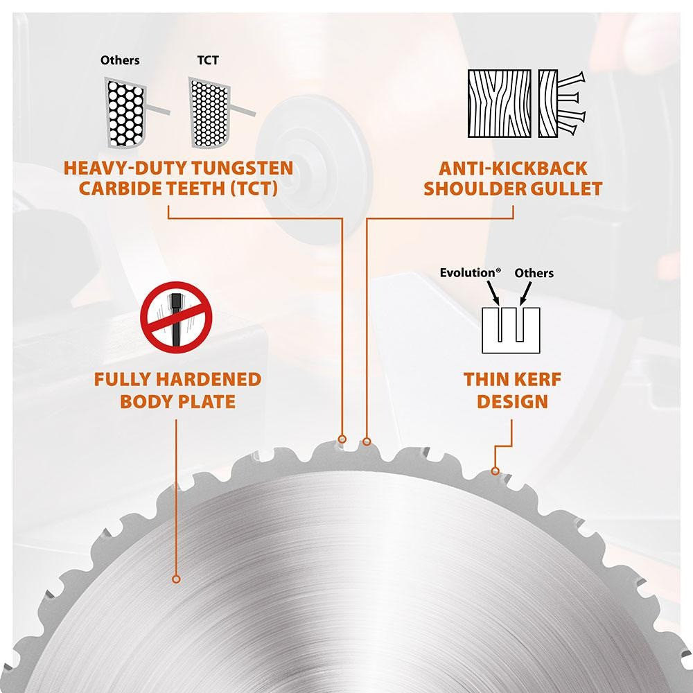 Evolution R255TCT-28MS Multi-Material Blade 255mm x 28T