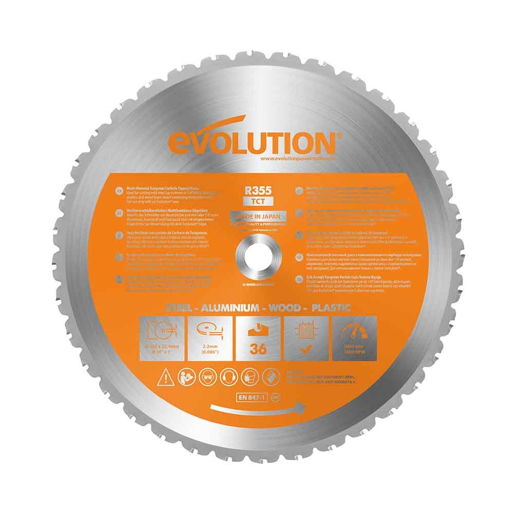 Evolution R355TCT-36MS Multi-Material Blade 355mm x 36T