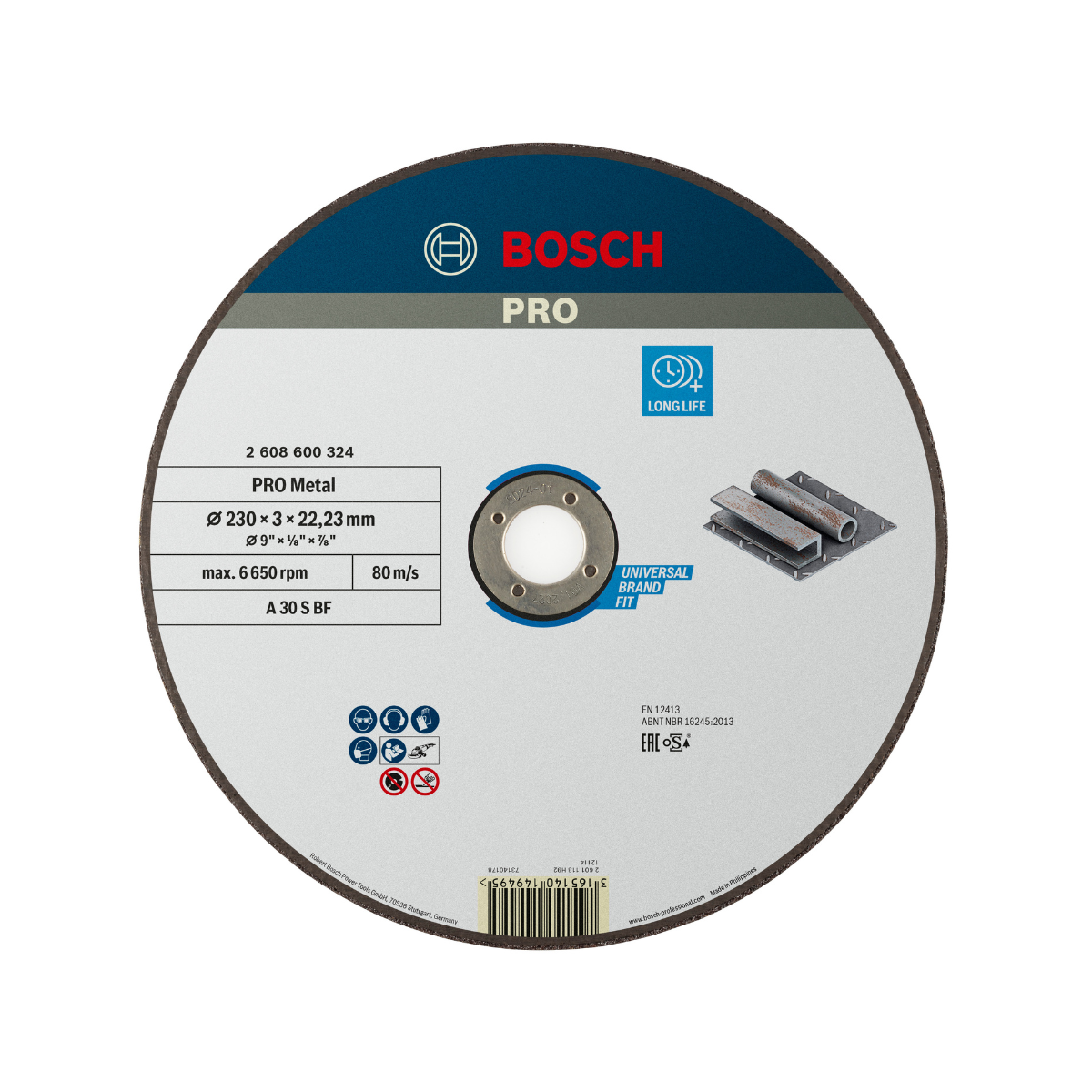 Bosch 2608600324 EXPERT Metal Cutting Disc 230mm