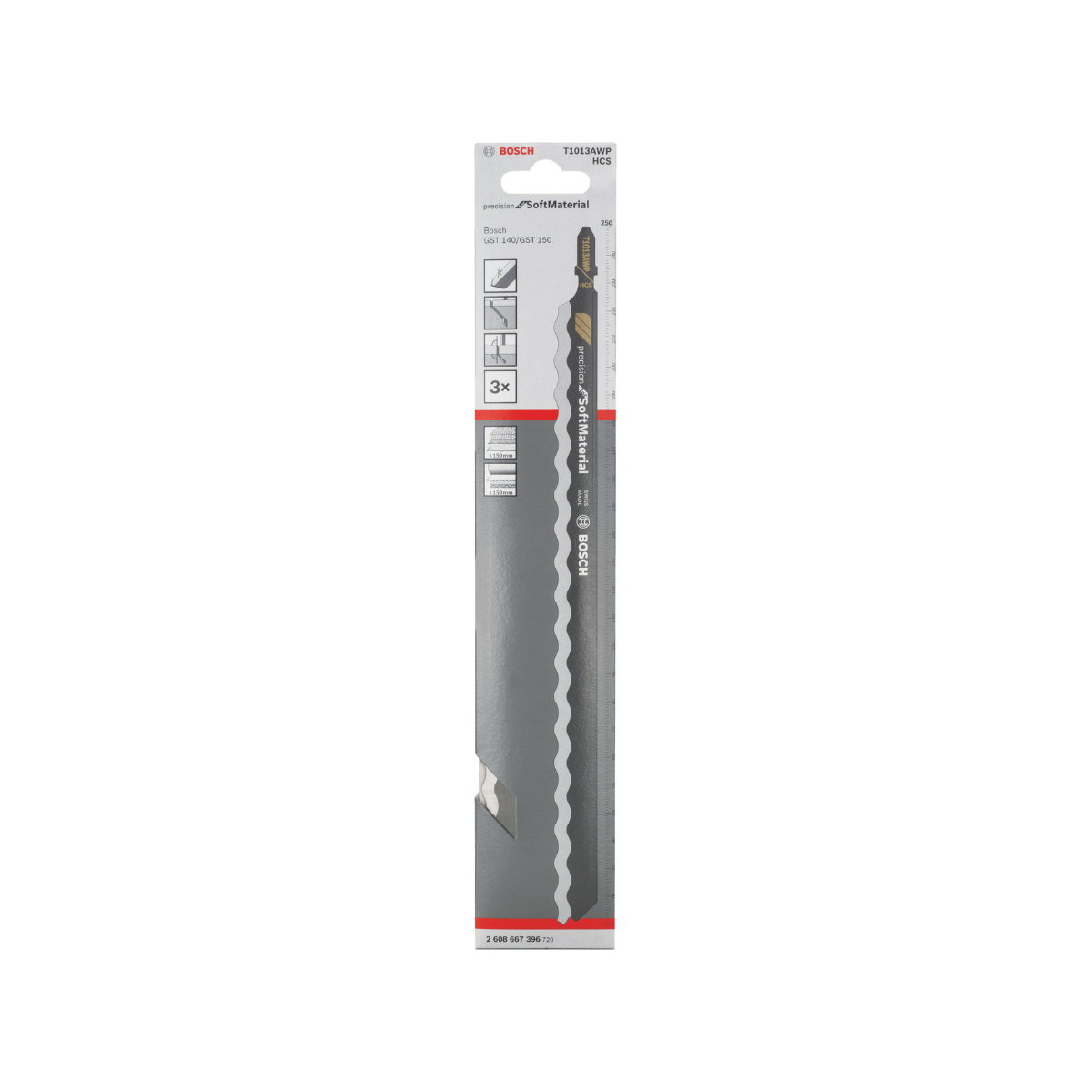 Bosch T1013AWP PRO Fibre Insulation Jigsaw Blades 250mm (3 Pack)