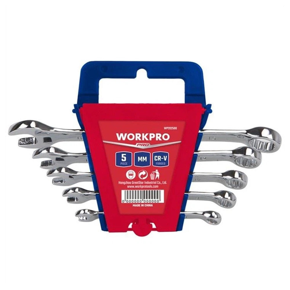 Workpro WP202500 CR-V Combination Wrench Set (5 Piece)