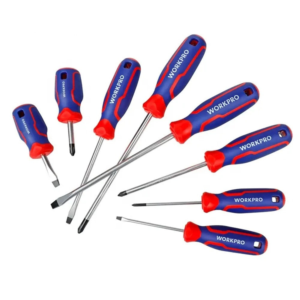 Workpro WP200505 CR-V Magnetic Screwdriver Set (8 Piece)
