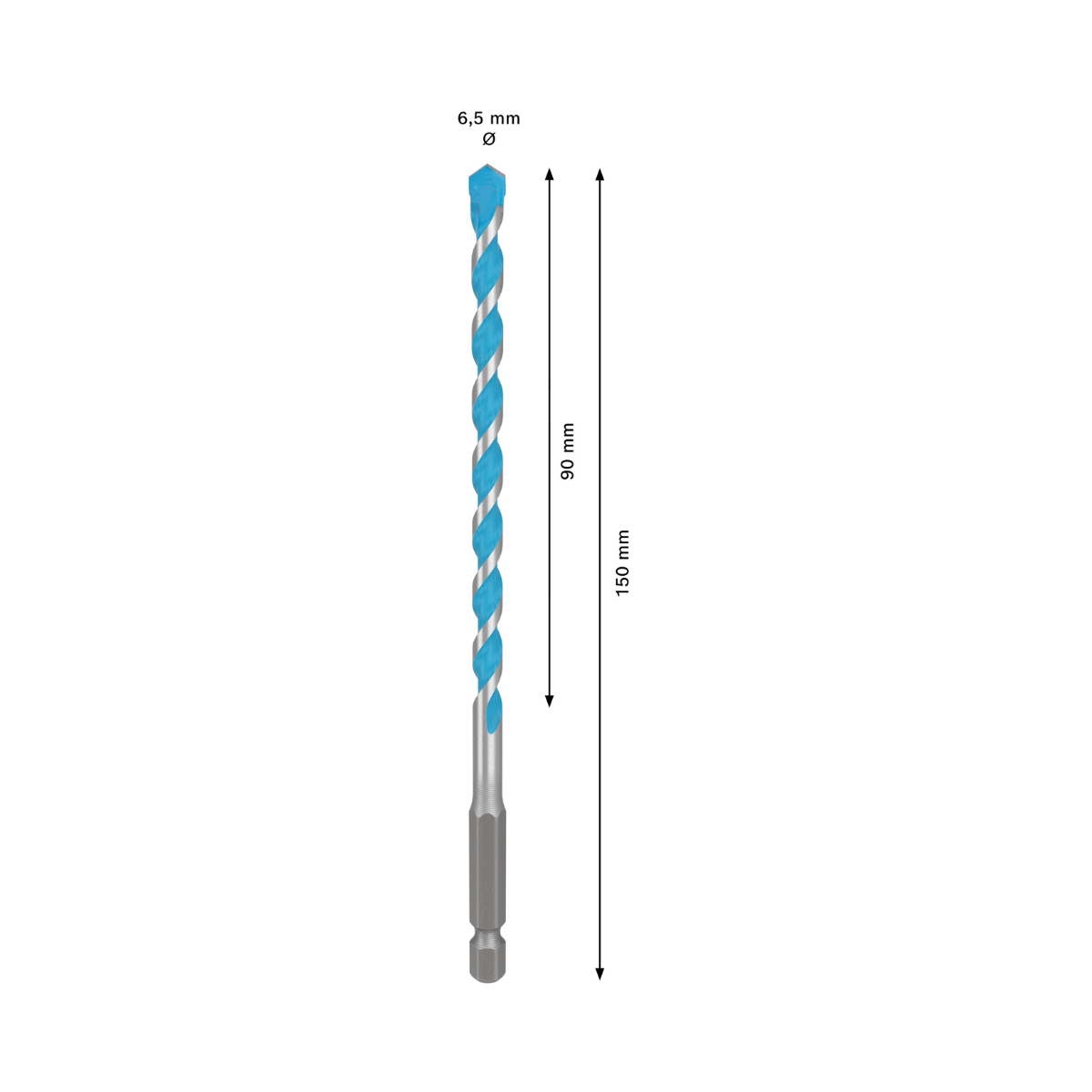 Bosch 2608902260 HEX-9 Multi Construction Drill Bit 6.5 x 90 x 150mm