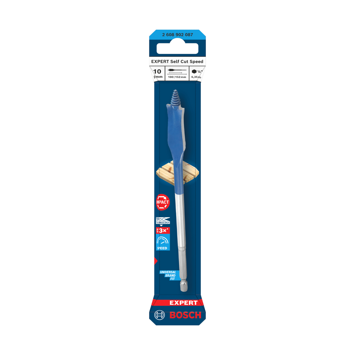 Bosch 2608902087 EXPERT Self Cut Speed Spade Bit 10 x 152mm