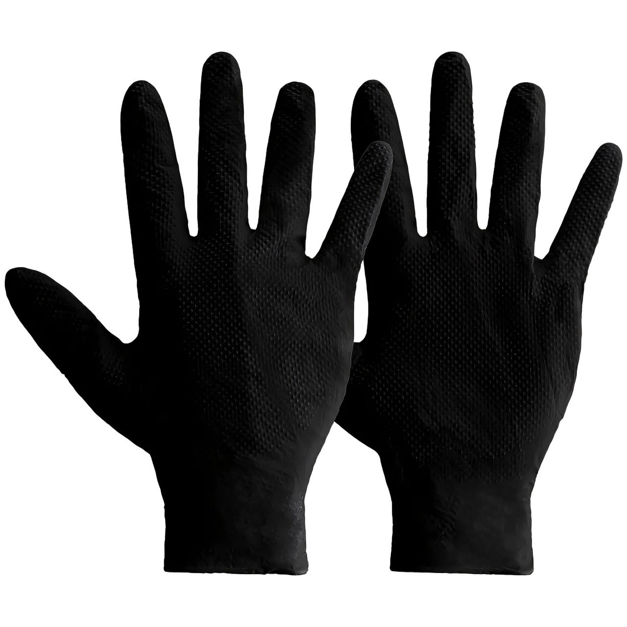 Mercator Ideall Grip Black Nitrile Gloves Size 8 Medium Pack of 50 RP300260Q3
