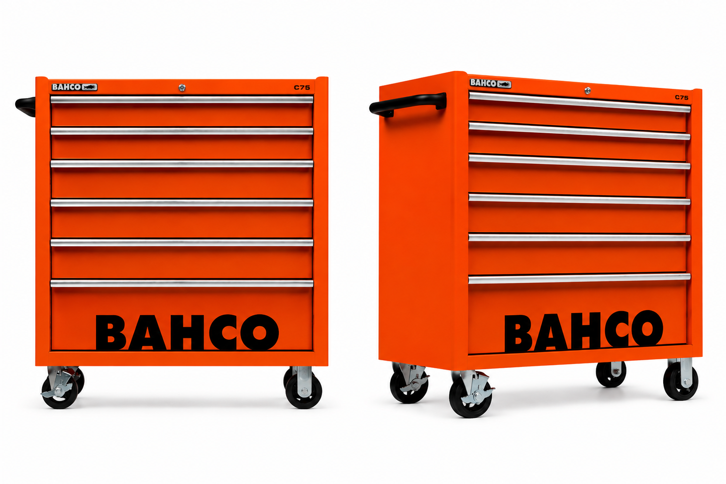 Bahco 40" Orange Tool Trolley Roll Cab 6 Drawer C75 Pro Workstation 1475KXL6
