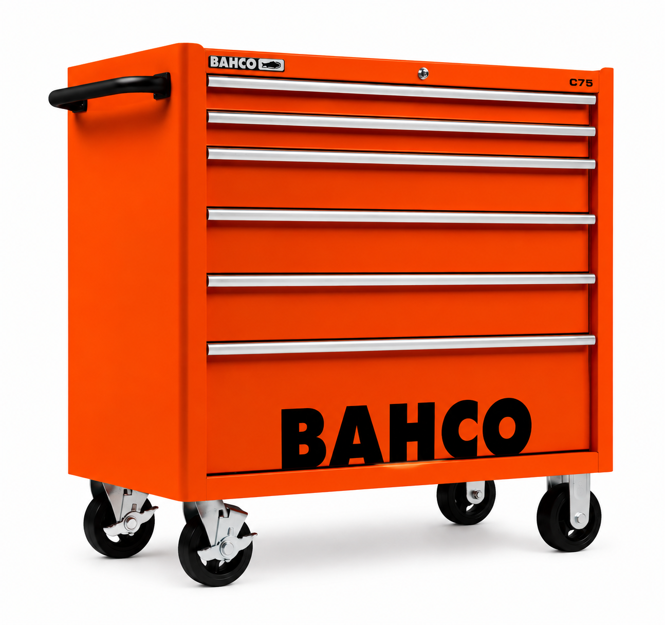 Bahco 40" Orange Tool Trolley Roll Cab 6 Drawer C75 Pro Workstation 1475KXL6