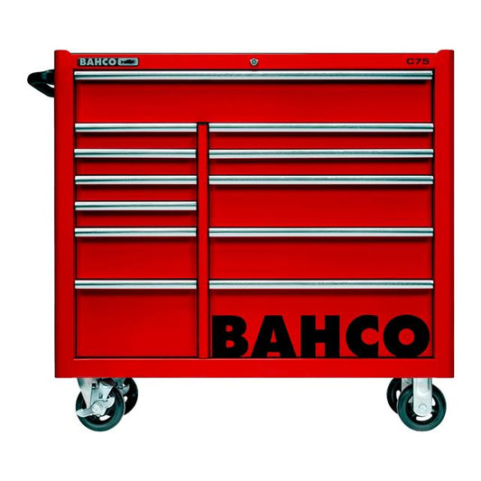 Bahco 40" Red Tool Trolley Roll Cab 12 Drawer C75 Pro Workstation 1475KXL12RED